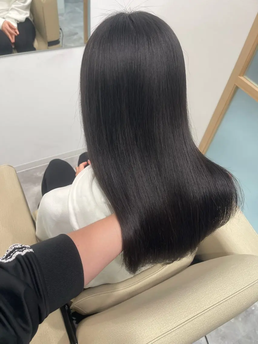 ロング カラー カット 縮毛矯正 トリートメント 穐山 翔【店長】 髪質改善/ハイライトのヘアスタイル