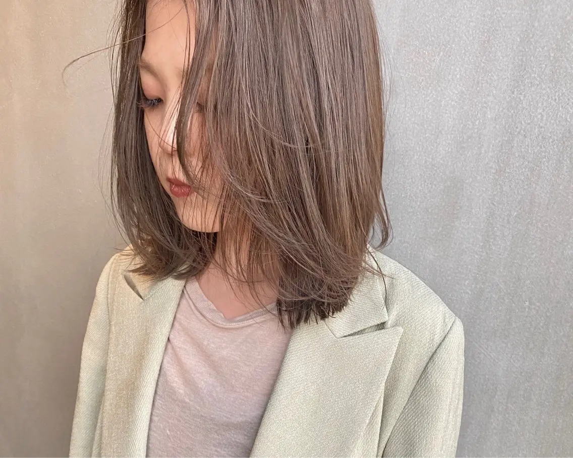 ミディアム カラー ヘアカラー 福島kico ナカウチのヘアスタイル