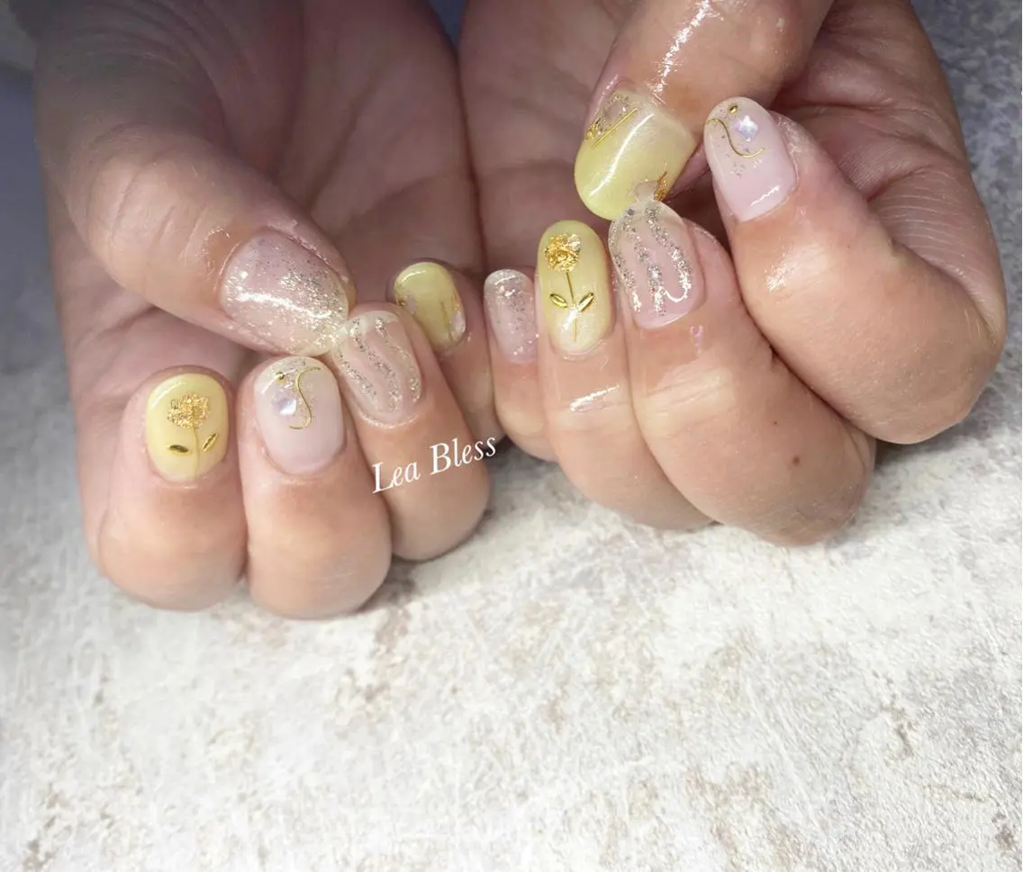 ネイル 春ネイル Lea Bless 河原町のネイルデザイン
