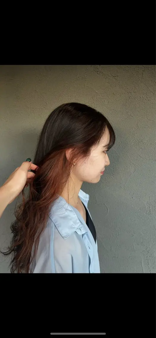 ロング カンノ ヒナのヘアスタイル
