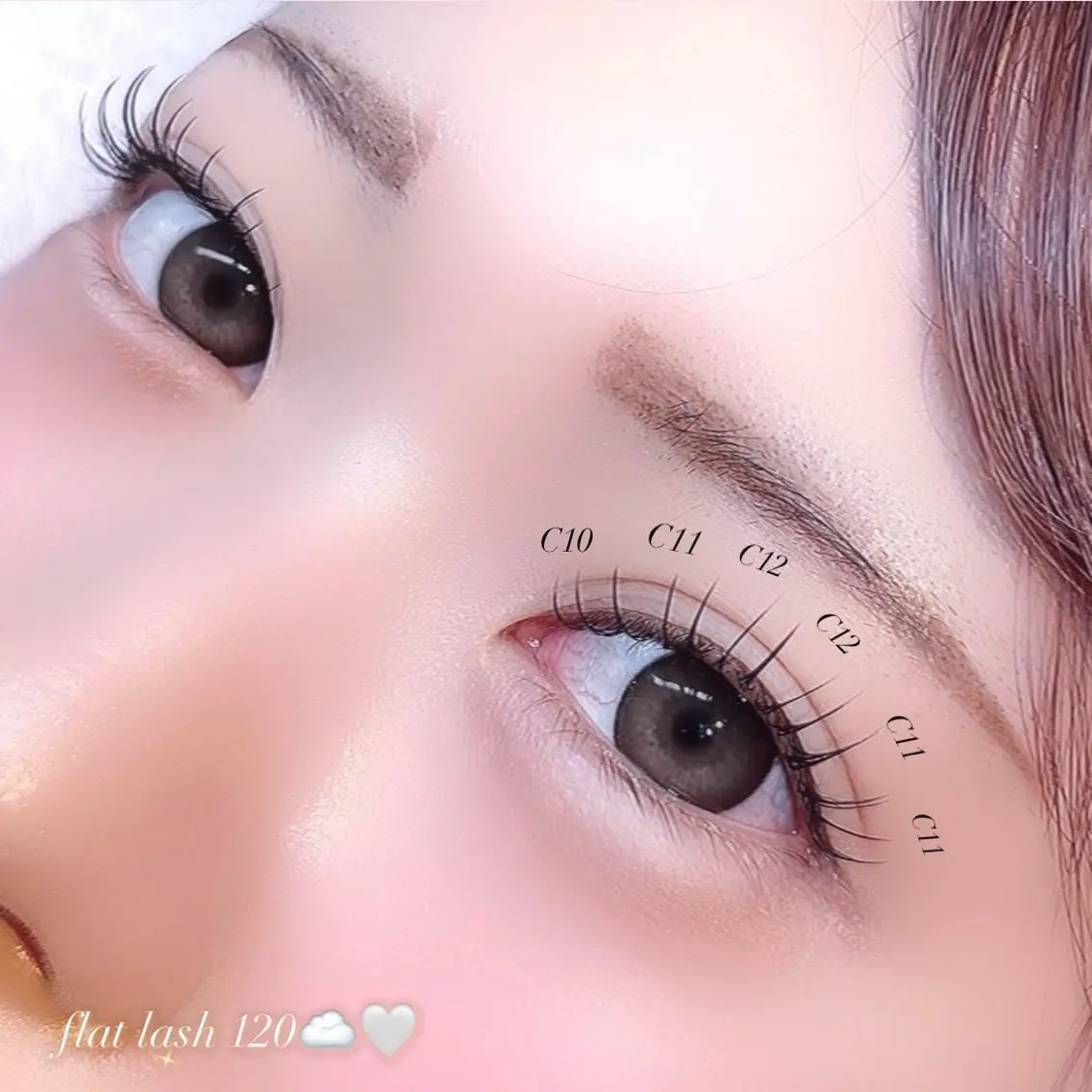 フラットラッシュ【120本】✨束感仕上げオフ込みの写真