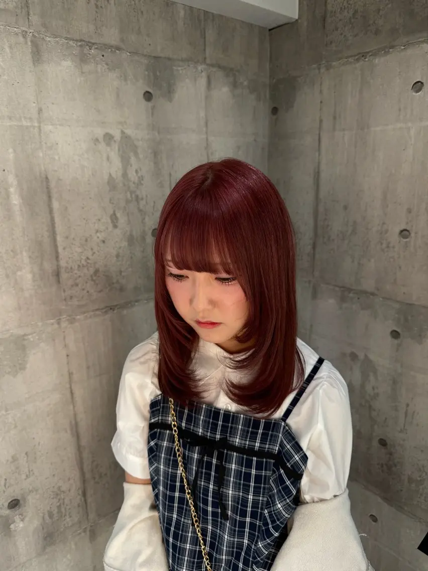 ミディアム カラー メンズ メンズブリーチ ブリーチ ピンクカラー ヘアカラー トリートメント 原色、デザインカラー オタク美容師かずきのヘアスタイル