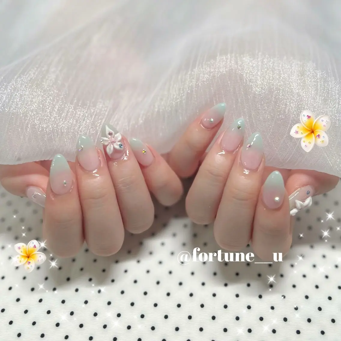 ネイル ガーリー 韓国ネイル 持ち込み ワンホンネイル ハンドネイル 💜✩.* Yuuna💜のネイルデザイン