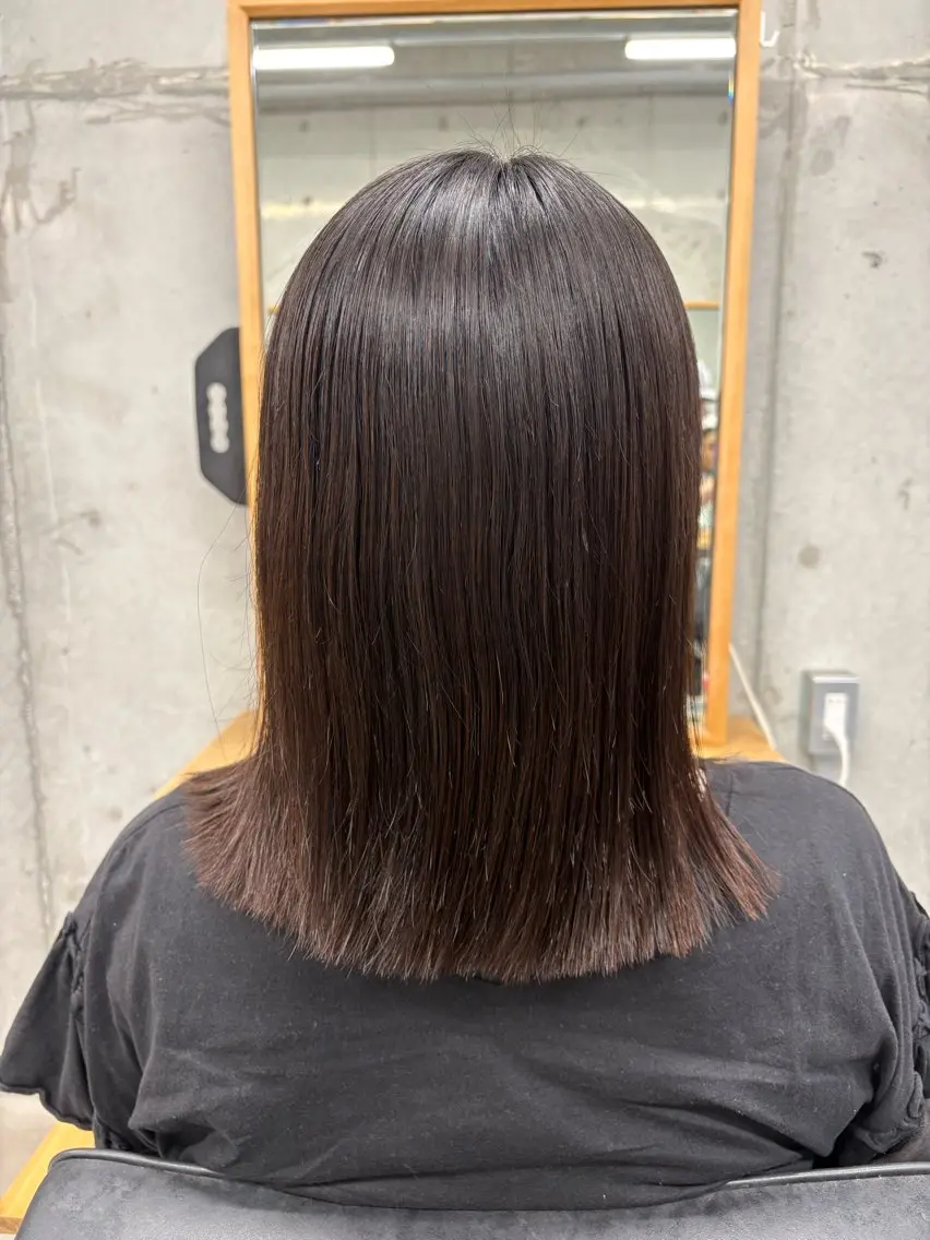 セミロング 縮毛矯正 垣内 勇人のヘアスタイル