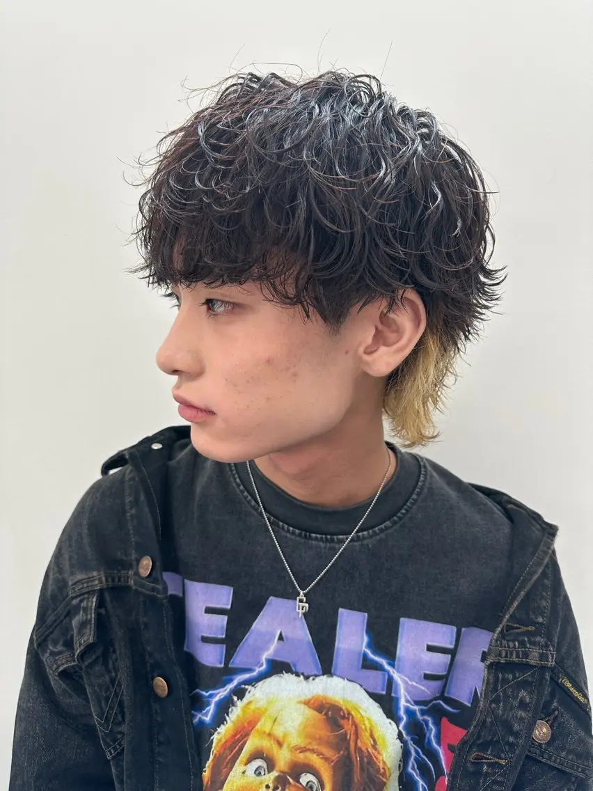 ショート カラー パーマ ヘアアレンジ メンズ カット パーマ トリートメント 亀井隆汰/メンズ専門 パーマ特化美容師のヘアスタイル