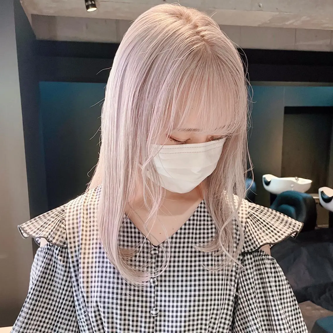 セミロング カラー ハイトーンカラー ✨MiL✨ ✨心斎橋✨のヘアスタイル