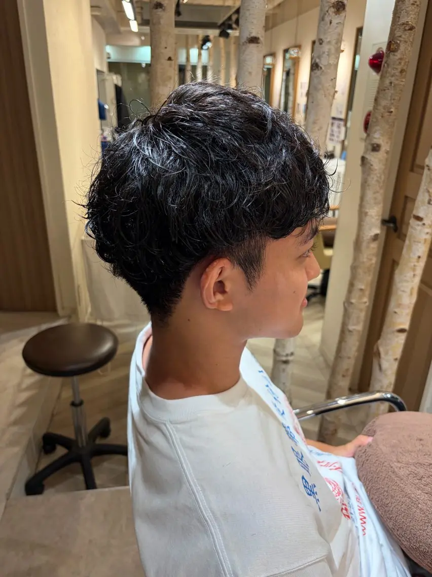 メンズ カット パーマ 木村 澪奈のヘアスタイル