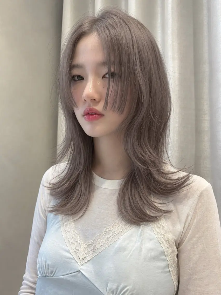 ロング ヘアカラー トリートメント ヘアセット 🤍艶髪 × 透明感カラー│フウカのヘアスタイル