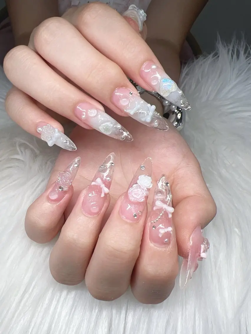 ネイル ハンドネイル Lee Nails チップ長さだし専門店のネイルデザイン