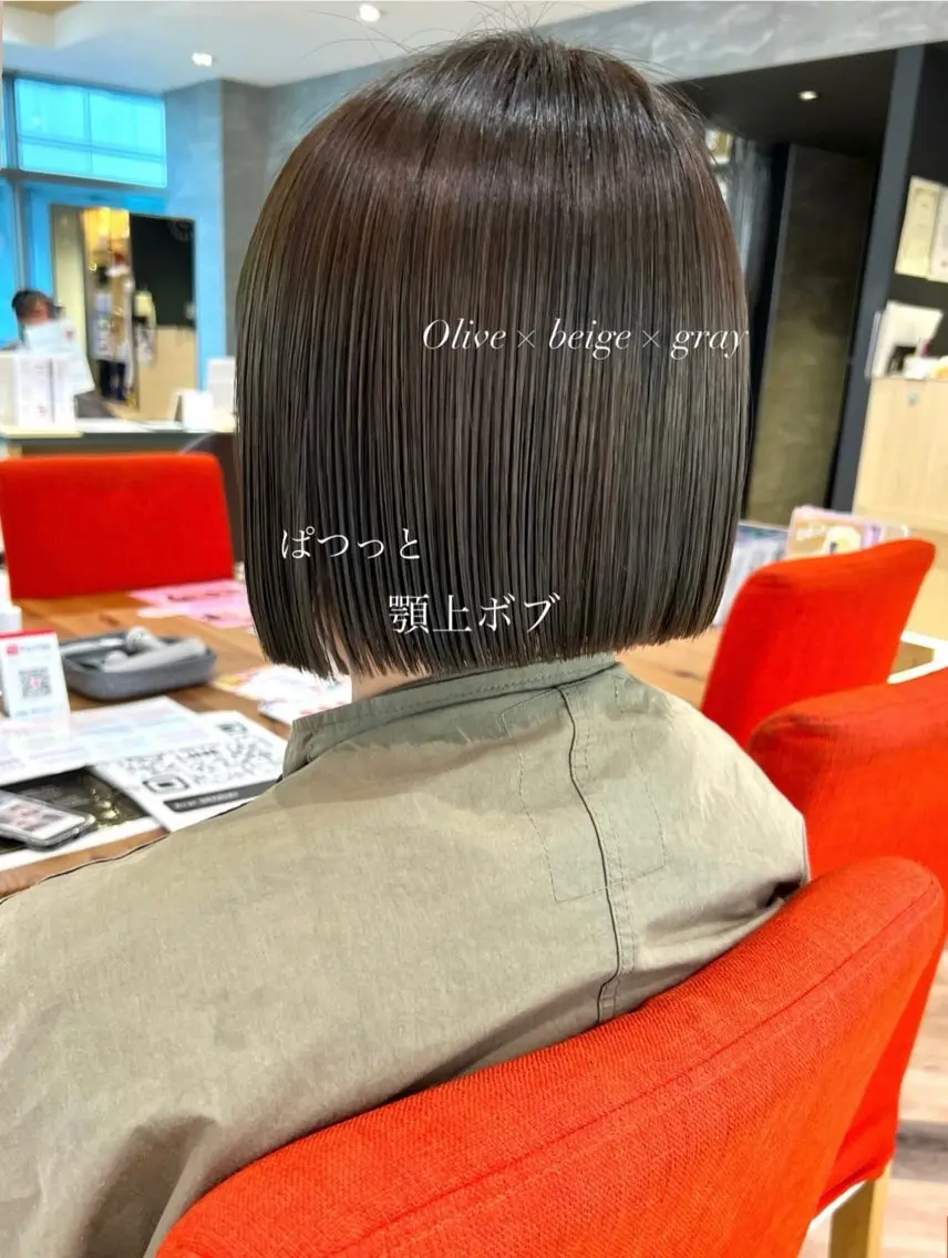 ショート カット ヘアカラー 加納千華 /ボブ/ぱつっとボブのヘアスタイル