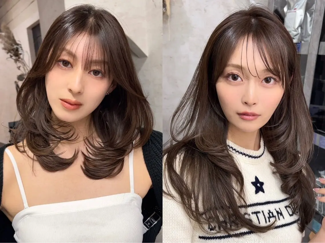 前髪 or 顔周りカット+艶カラー+TRの写真