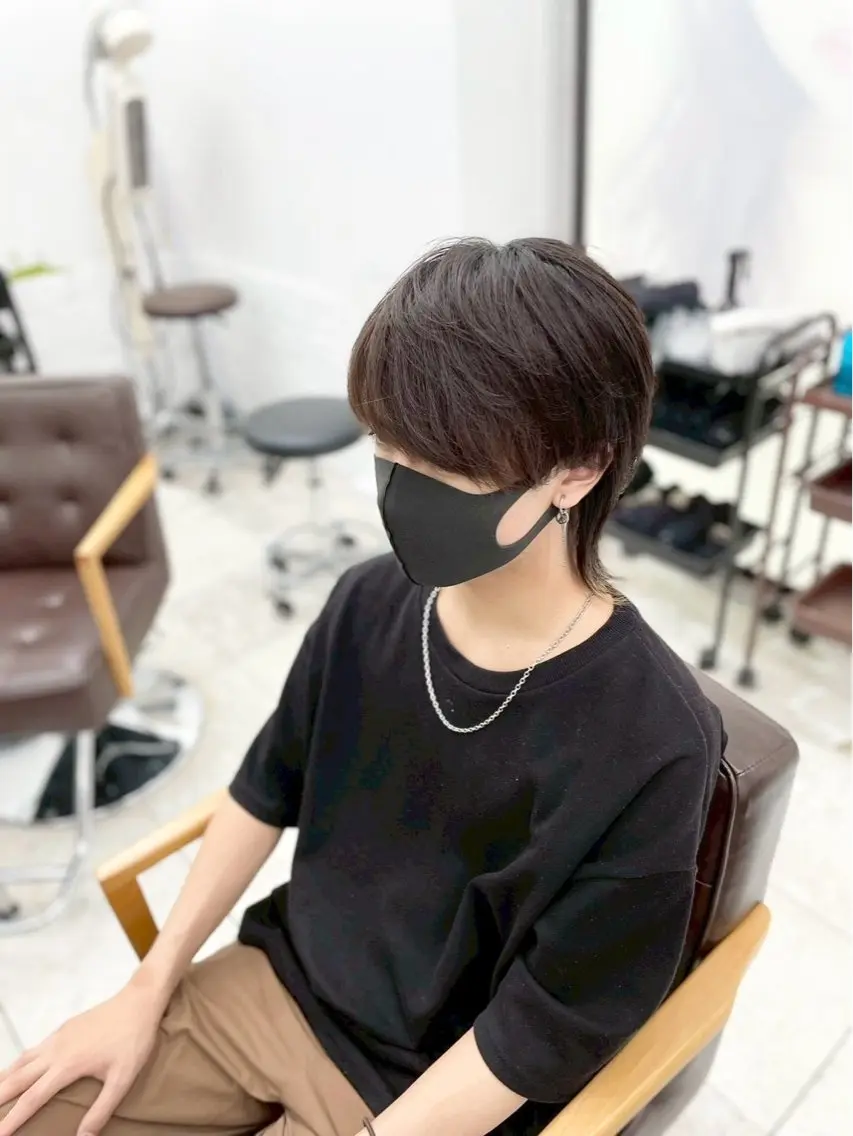 メンズ メンズウルフカット ウルフカット 刈り上げ特化 渡邉太耀のヘアスタイル