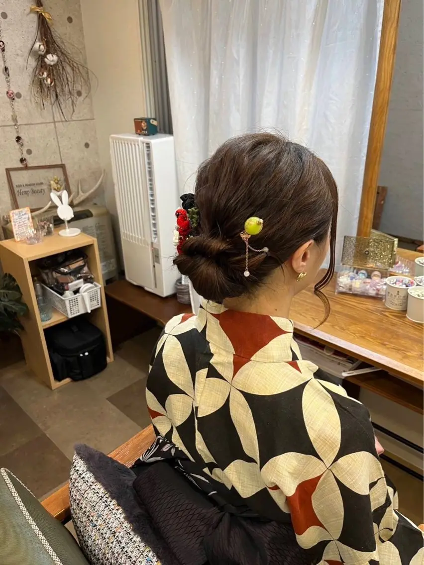 ヘアアレンジ 着付け HempBeauty 浅野アサミのヘアスタイル
