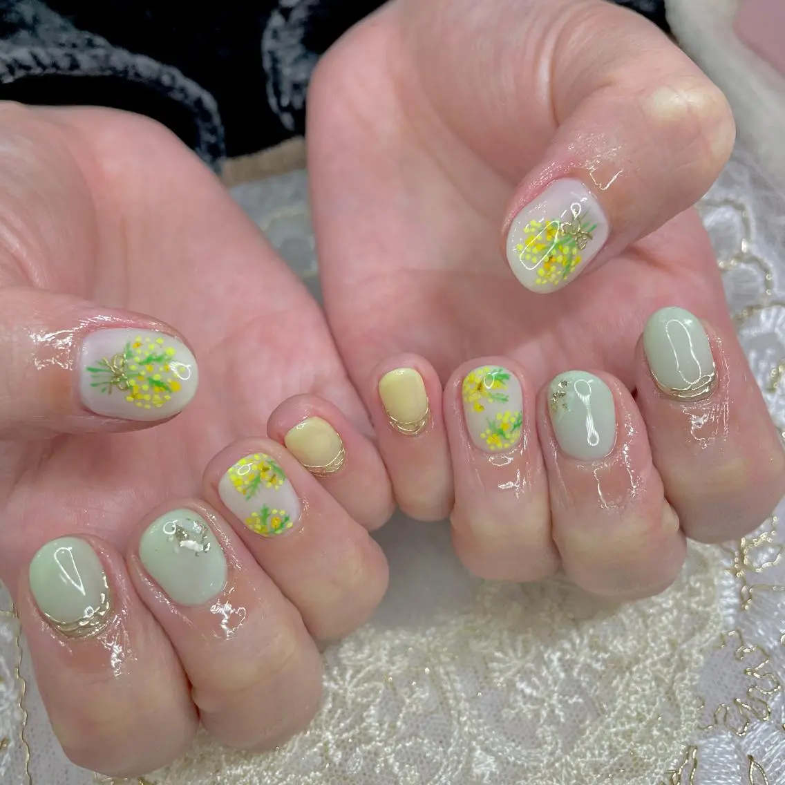 ネイル アートネイル オーロラネイル 成人式 ジェルネイル 卒業式 J terrace Nailのネイルデザイン