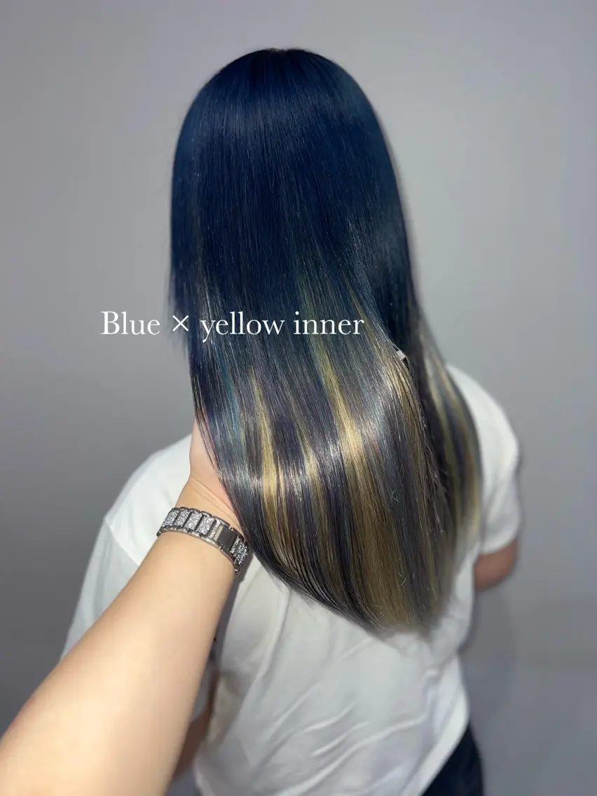 セミロング イエローカラー エクステ エクステ salon COCO ここなのヘアスタイル