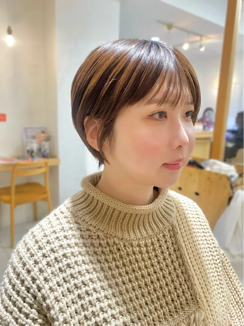 ショート カラー カット ヘアカラー トリートメント 安永 涼のヘアスタイル