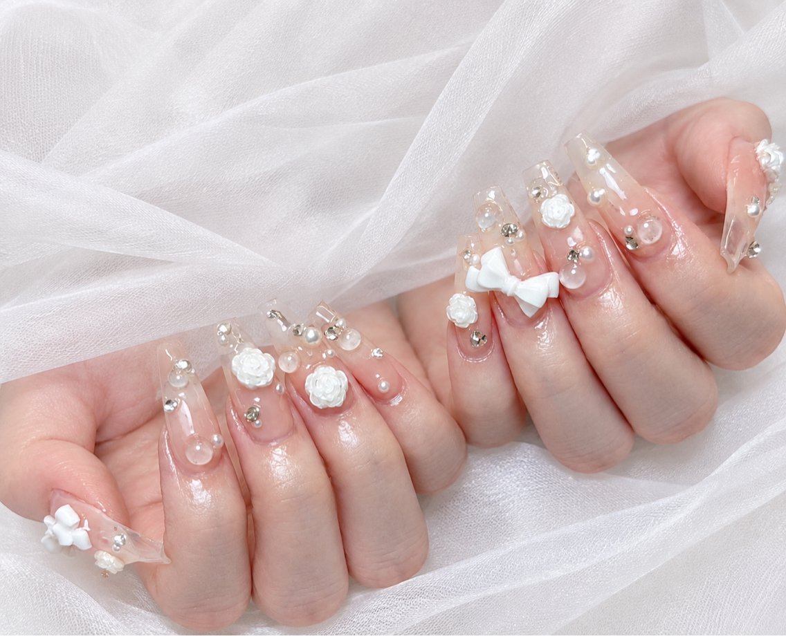 ロング 韓国風ヘア ロング ハンドネイル ハンドケア CHIBI NAIL SALON 船橋のネイルデザイン