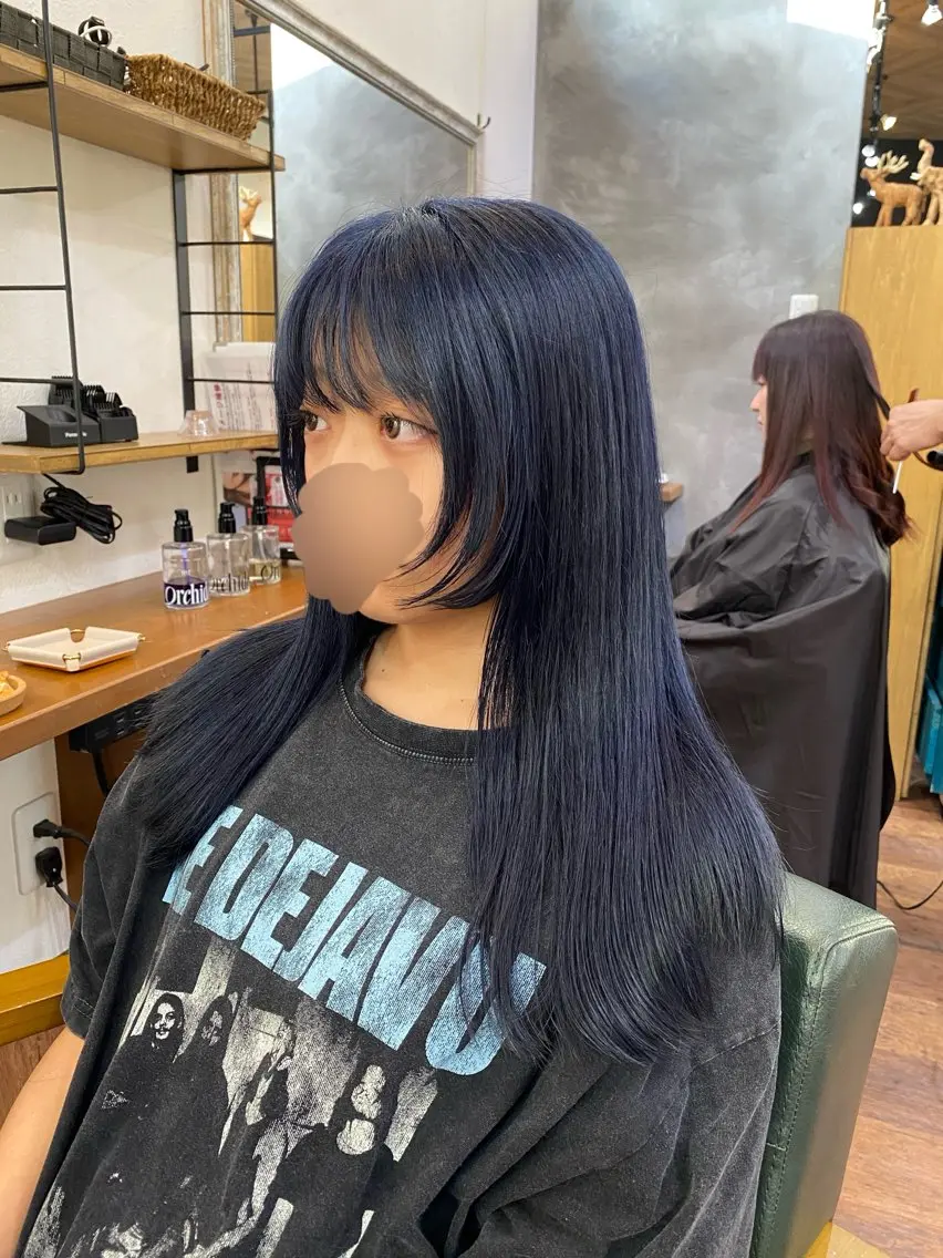 ロング 顔周りカット シャギー 内山 優のヘアスタイル