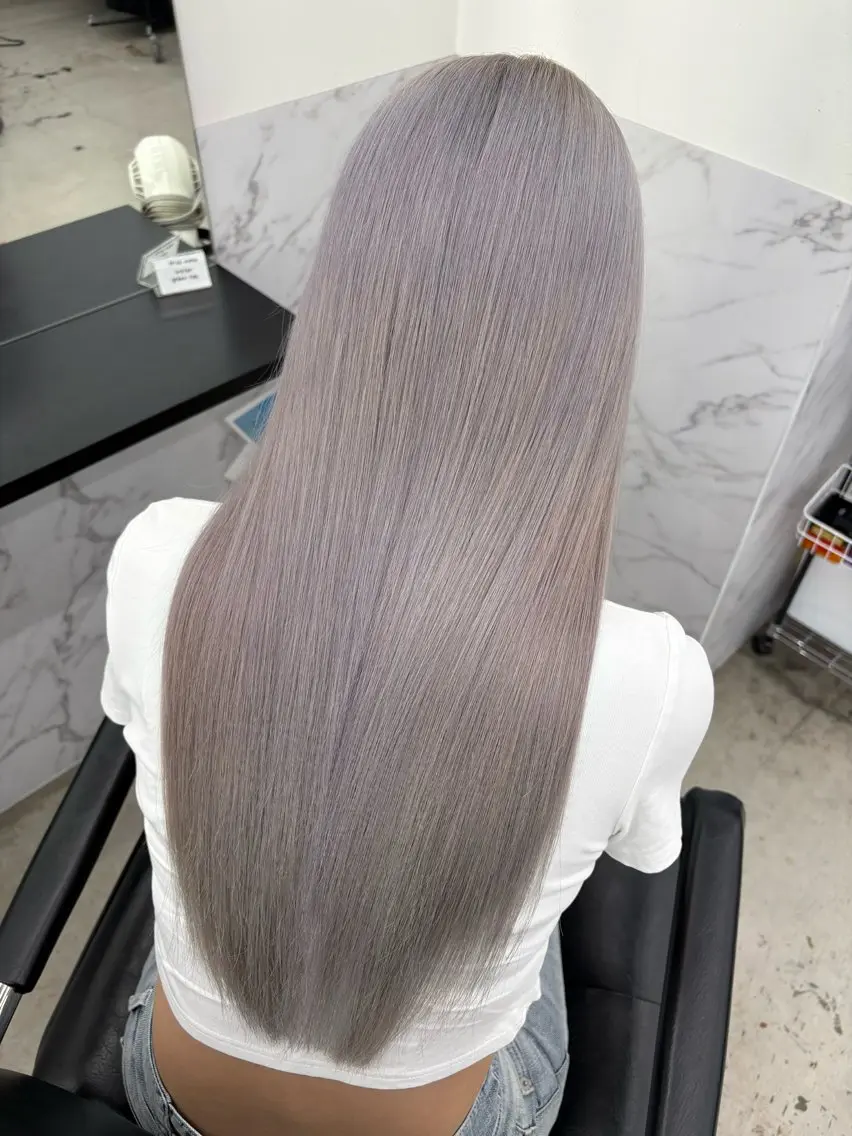 ロング カラー ブリーチ ケアブリーチ ハイトーンカラー トリートメント ヘアカラー ブリーチカラー/ デザインカラー/栄のヘアスタイル