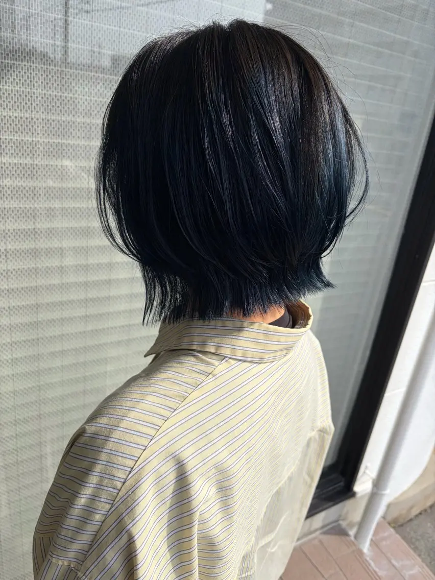 ショート カット ヘアカラー トリートメント 野洲/髪質改善/ 田中瑠生のヘアスタイル