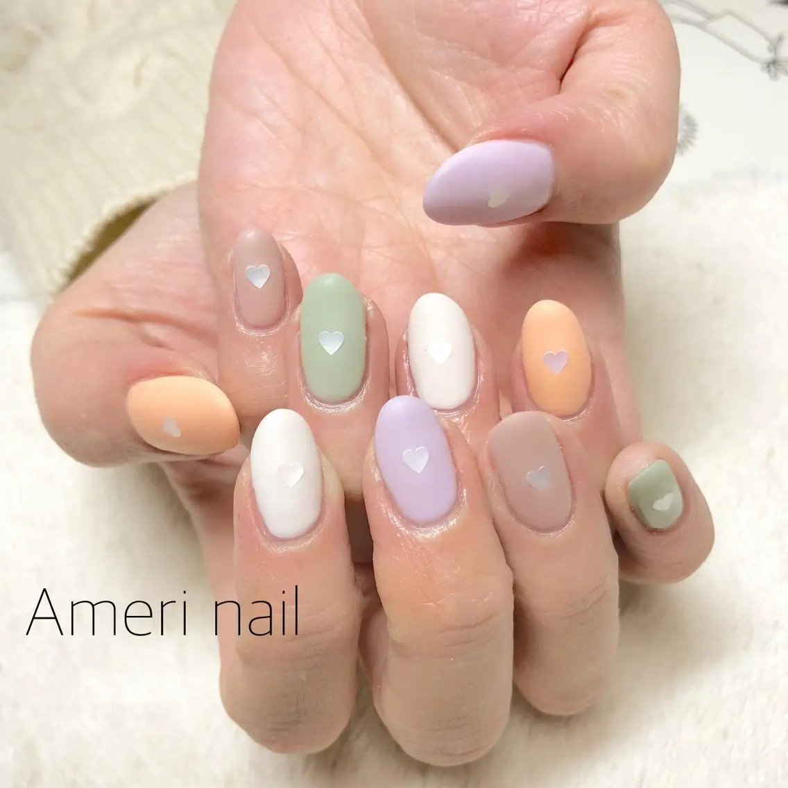 ネイル マットネイル ハンドネイル Ameri nail /UKIのネイルデザイン