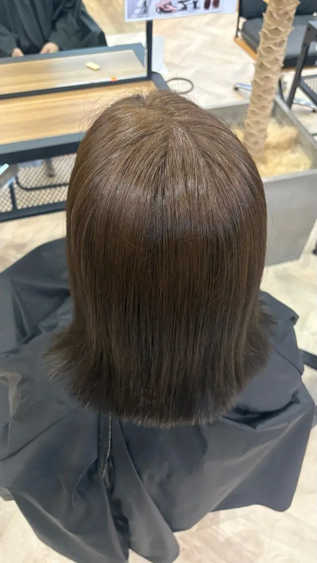 ミディアム アッシュ アッシュブラウン ヘアカラー 牧野 未来のヘアスタイル