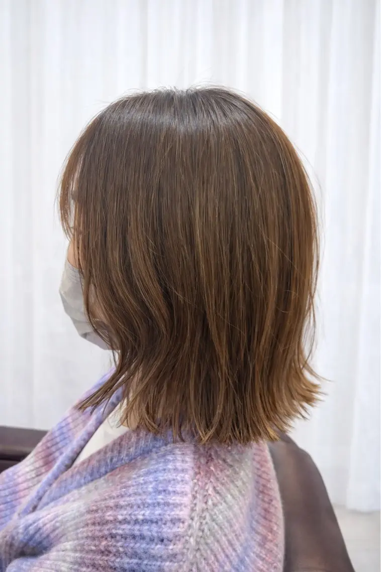 ミディアム カラー ハイライトカラー オリーブカラー ハイライト 中原由貴 /WILLOW京橋のヘアスタイル