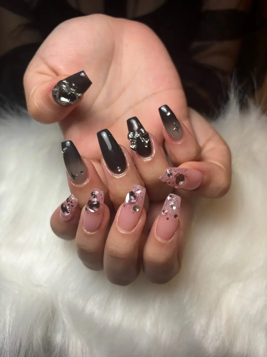 ネイル 韓国ネイル マグネットネイル ワンカラーネイル ネイルチップ Jenn Nail Salonのネイルデザイン