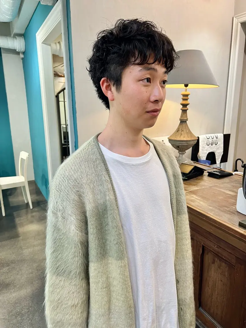 パーマ メンズ メンズパーマ カット パーマ 千葉 郁也のヘアスタイル