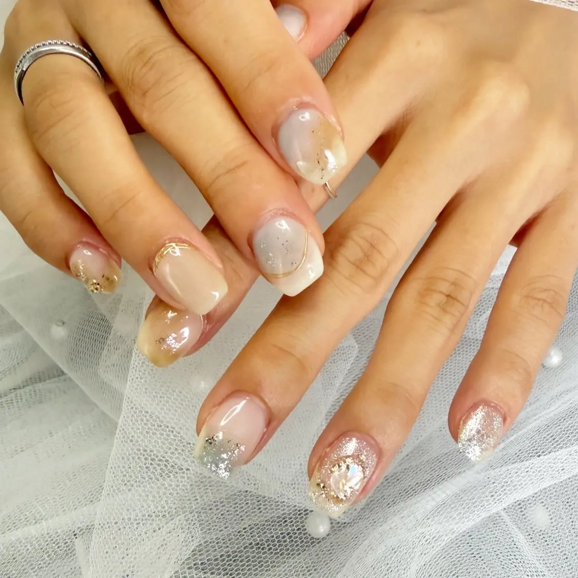 ネイル ニュアンスネイル ハンドネイル ネイルサロンチュル 松尾美幸のネイルデザイン
