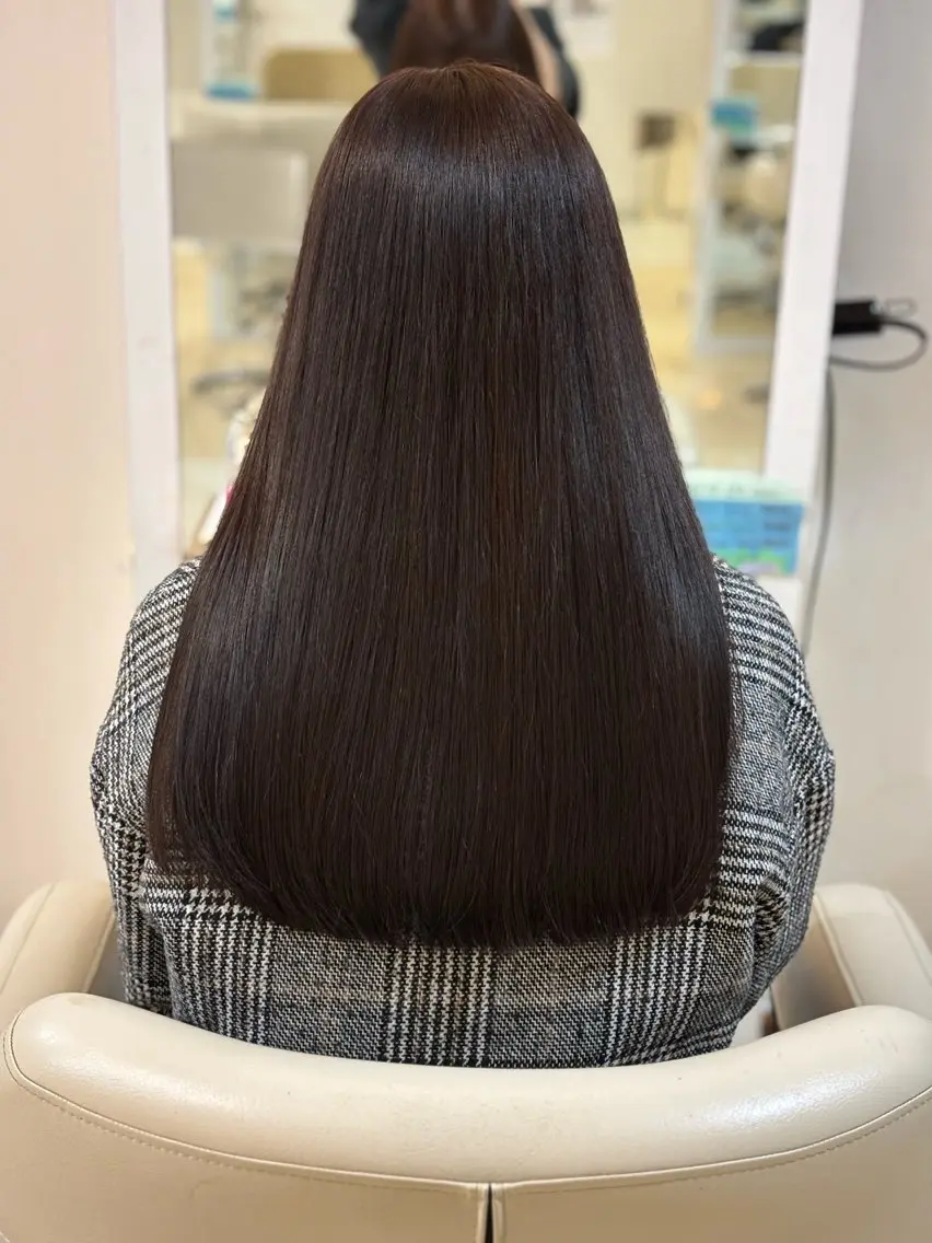 ロング 髪質改善 トリートメント 縮毛矯正 トリートメント 💖改善カラー 板倉百花💖のヘアスタイル