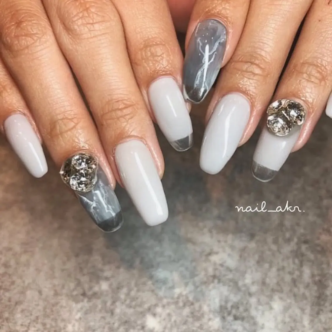 ネイル 大理石ネイル(マーブル) nailAVANCE akariのネイルデザイン
