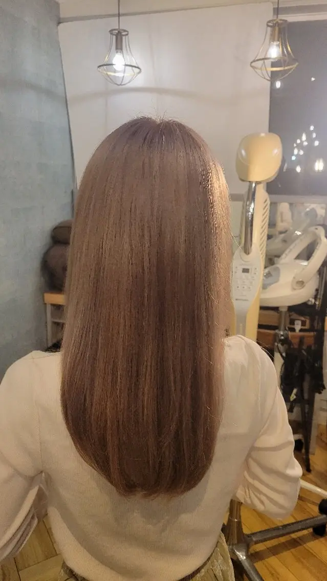 ミディアム ヘアカラー トリートメント 艶髪️🫧暖色カラー 🤍⑅⃝♡ASUKAのヘアスタイル