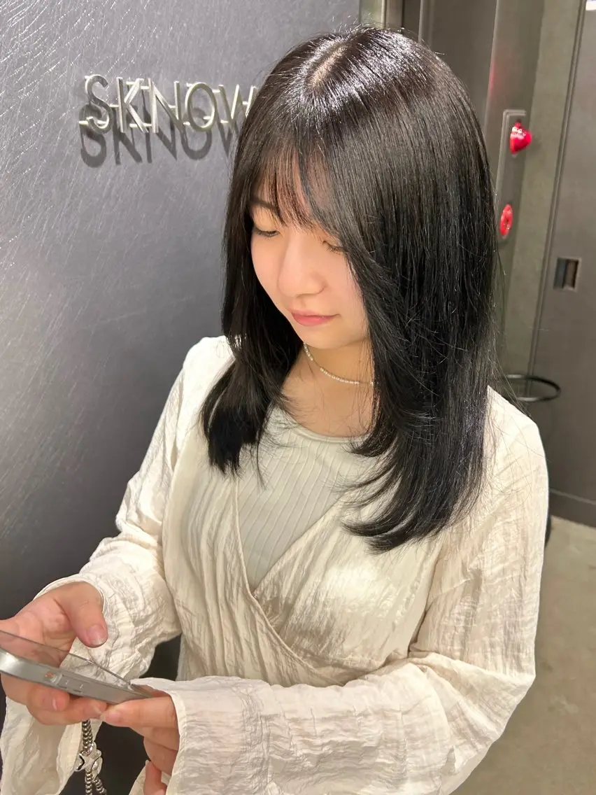 ミディアム パープルカラー ヘアカラー かえで🫧 カットモデル募集中のヘアスタイル