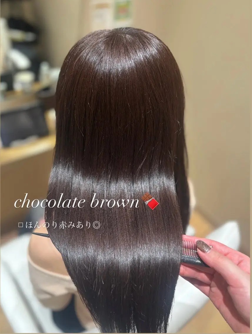 セミロング ヘアカラー トリートメント 中島愛佳🐥⸒⸒ 縮毛矯正/艶髪カラーのヘアスタイル
