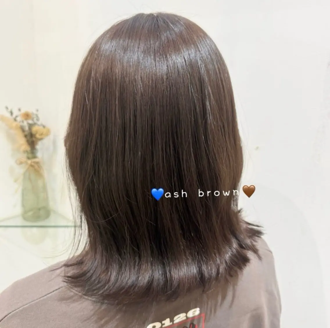 ミディアム アッシュ カット ヘアカラー Rossoうるま/ ♡仲松ラナのヘアスタイル