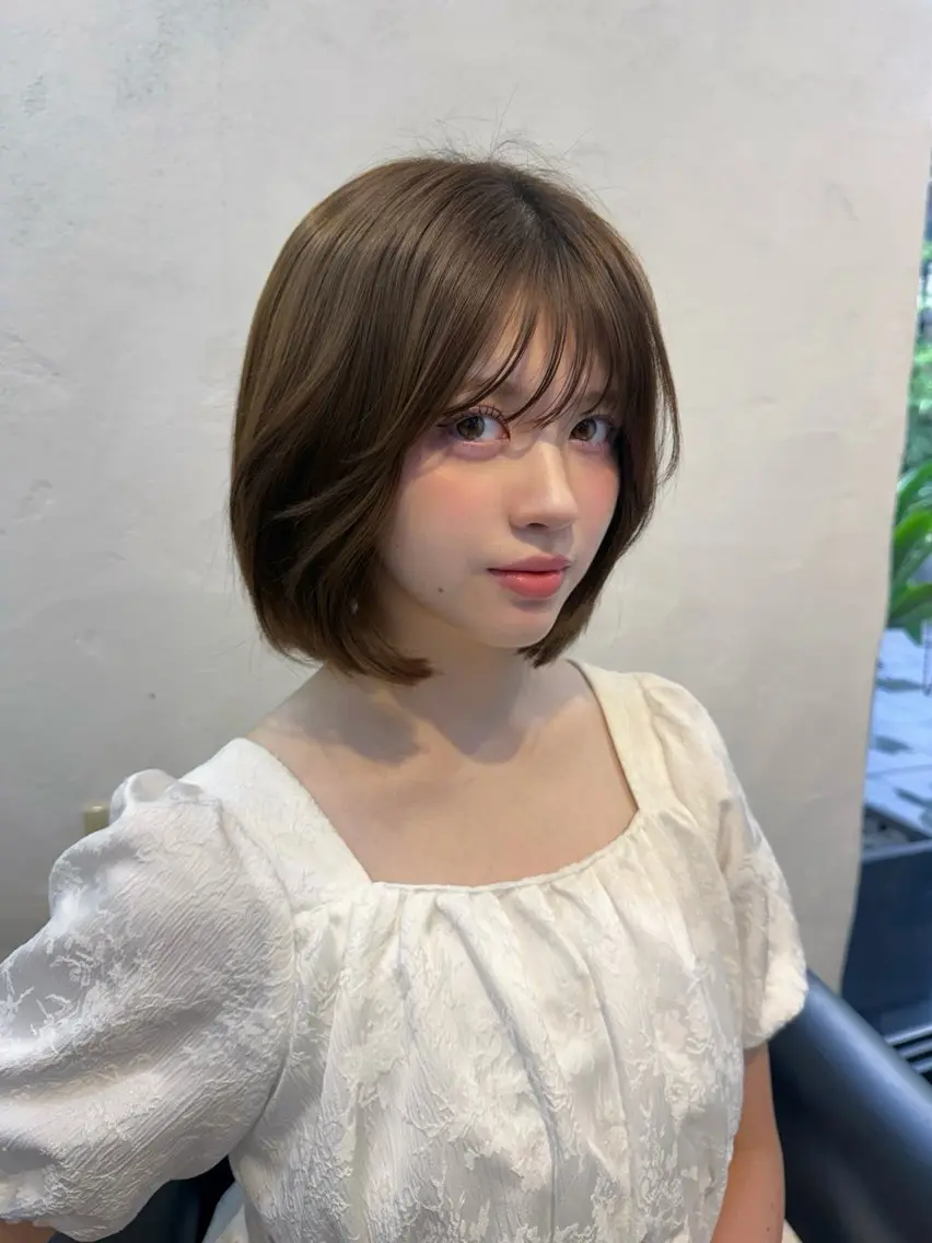 ミディアム ヘアカラー トリートメント 赤み・黄み消しカラー 🤍韓国ヘア アオイのヘアスタイル