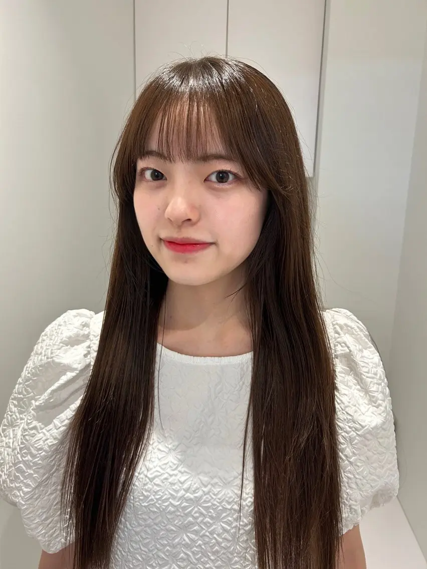 ロング ハルカ 透明感カラー 美髪縮毛矯正🥣のヘアスタイル