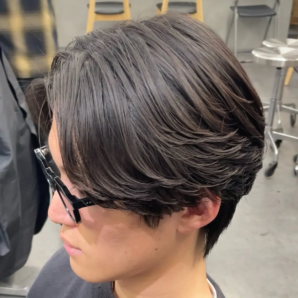 ミディアム パーマ ヘアアレンジ メンズ fifth 石川 凪のヘアスタイル