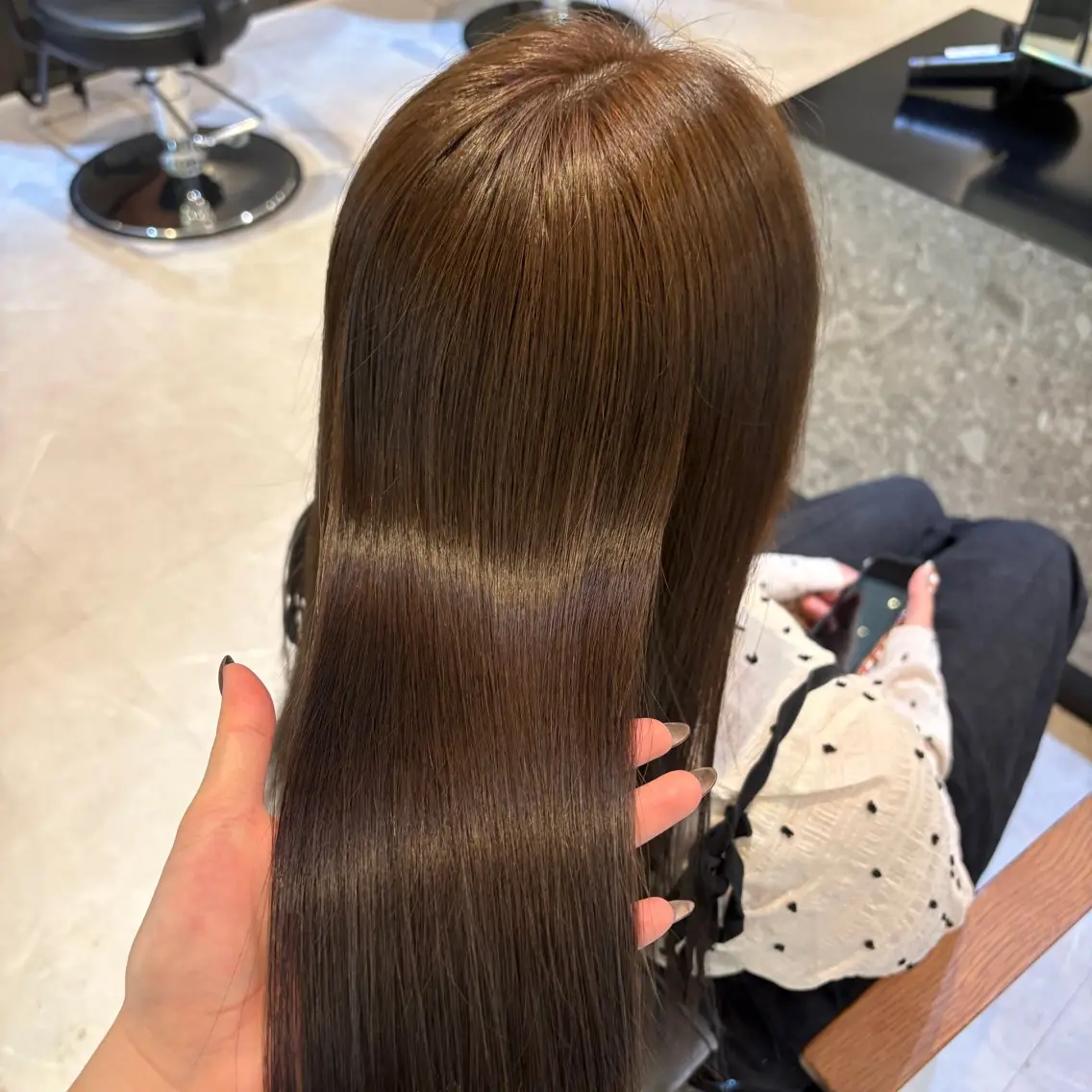 カラー ダブルカラー グレージュ ミルクティーグレージュ ヘアカラー 最安値メニュー✨️ sayuri🍓のヘアスタイル