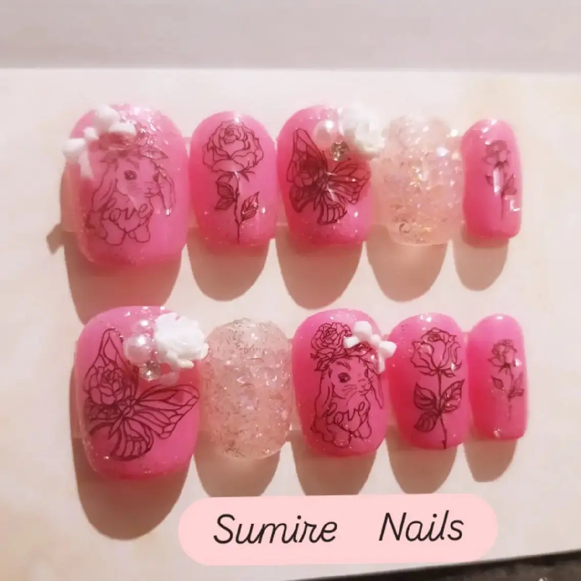ネイル ハンドネイル 菫Nails🌝 夜間サロンのネイルデザイン