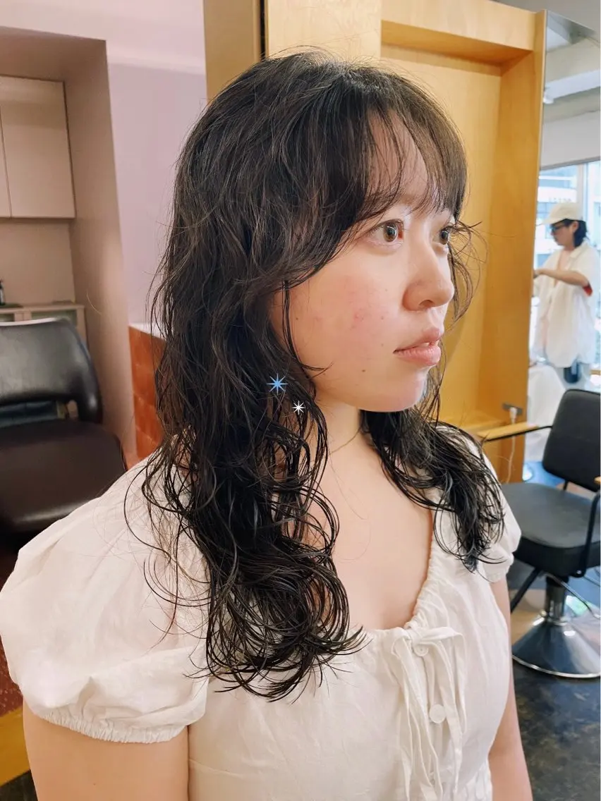 セミロング パーマ カット パーマ mito🥟似合わせ /パーマ/レイヤーのヘアスタイル