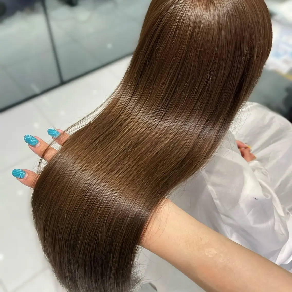 ロング カラー ベージュカラー ケアカラー イルミナカラー ミント ミントベージュ ヘアカラー 【韓国❤️海外ヘア】 AYAKAのヘアスタイル