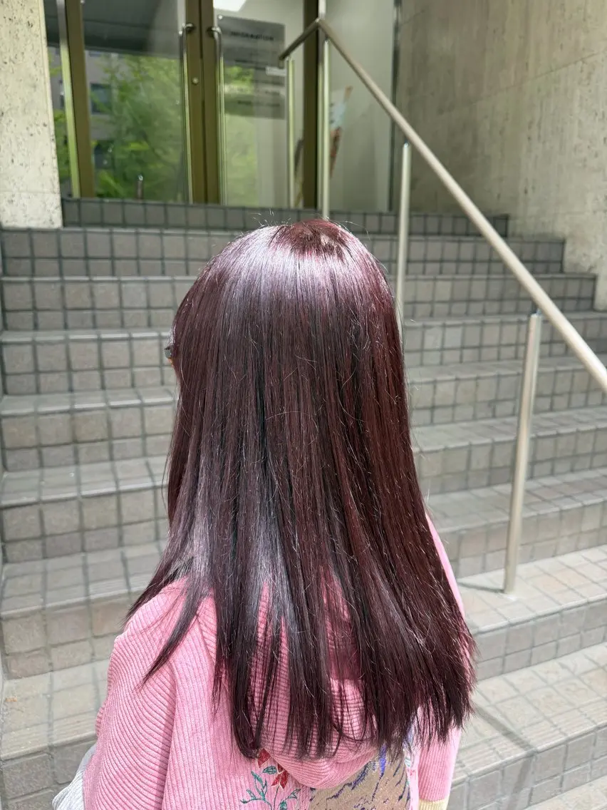 ロング カラー ブリーチ 透明感カラー ラベンダーカラー パープルカラー ヘアカラー 星 /メンズ専門のヘアスタイル