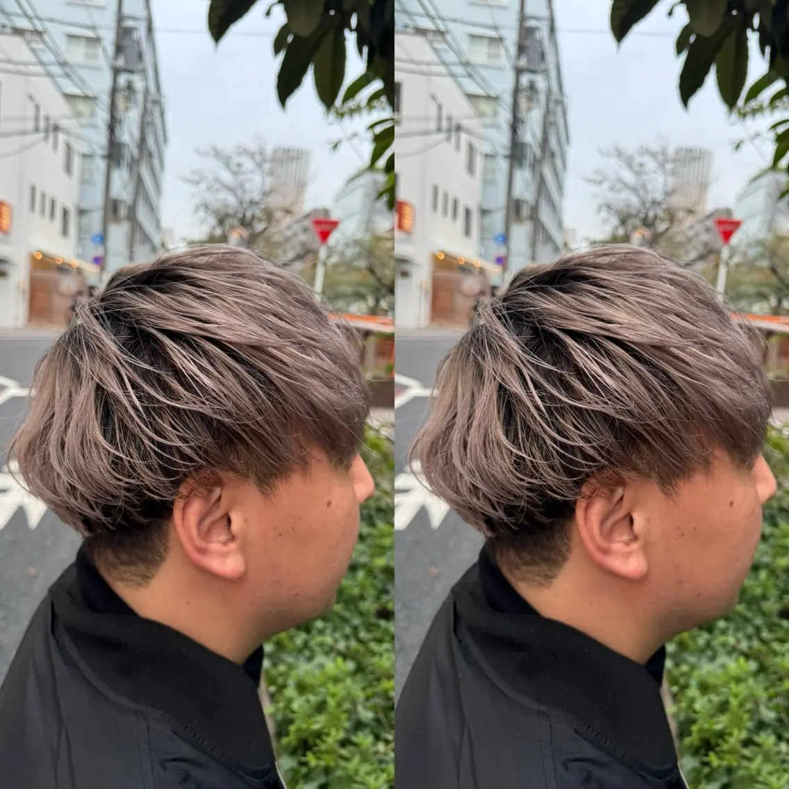 ショート カラー メンズ メンズブリーチ メンズハイトーン マッシュ ブリーチ ハイトーンカラー カット ヘアカラー トリートメント 看板犬がお出迎え◎ 初めてでも安心◎のヘアスタイル