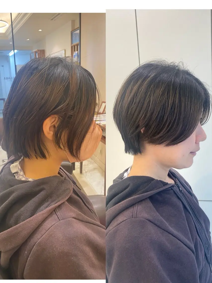ショート 【ショート/ボブ 丸みショート】深萱のヘアスタイル
