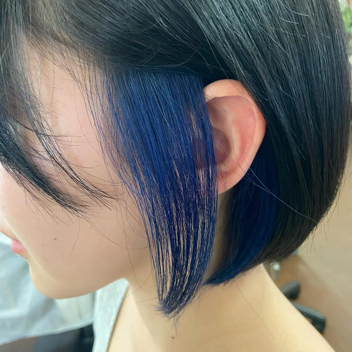 ショート カラー ブルーカラー インナーカラー カット ヘアカラー 💜推しインナー カラー/菊池柊真💜のヘアスタイル