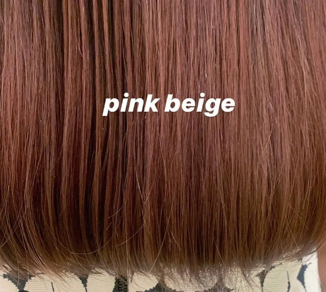 ロング カラー ベージュカラー ブリーチ ブリーチなしカラー ピンクカラー ピンクベージュ ブリーチなしWカラー /レイヤー🎀マリノのヘアスタイル