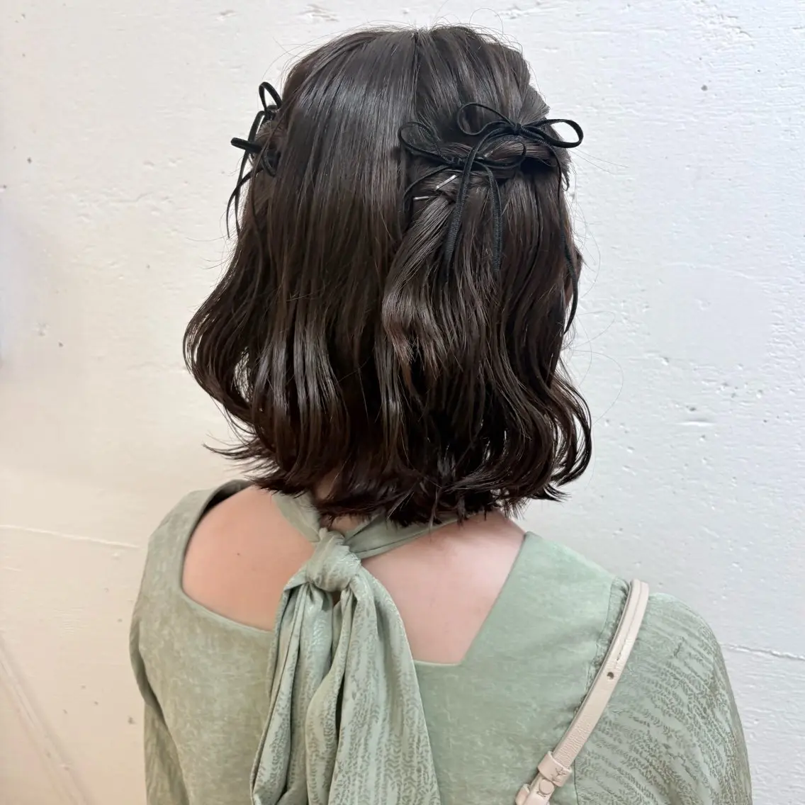 【お出かけ前など*⑅♥】ふわふわハーフアップ🤍𐙚 巻き下ろし🎀➳の写真