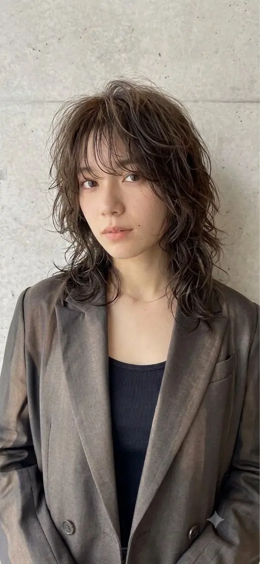 セミロング パーマ カット パーマ ✨銀座デザインパーマ 大野✨のヘアスタイル